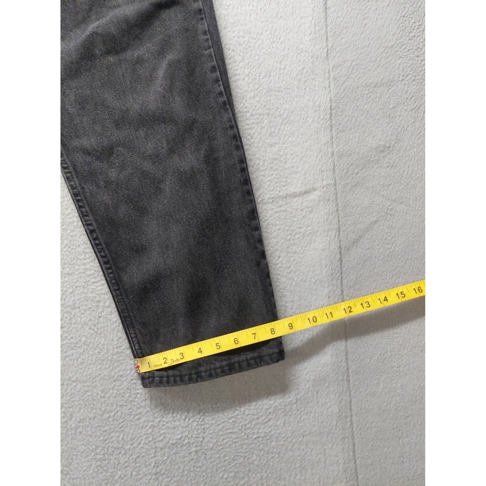 Wrangler Men Denim Jeans 42X30 Black Zip Button 5 Pockets High Rise Logo Outdoor - Picture 11 of 16
